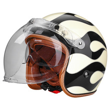 跨境复古头盔骑行摩托车头盔男女半盔机车安全帽3/4盔