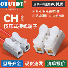 按压式接线端子CH2快速连接器二进二出LED对接电线连接器筒灯纯铜