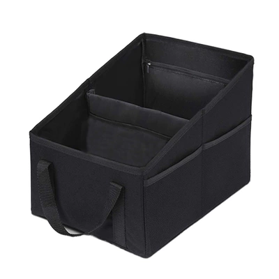 Cross-border Hot Sale Car Storage Box Large Capacity Multifunctional Car Seat Storage Box Foldable Car Storage Box (Car storage bag/box) - black-253025cm