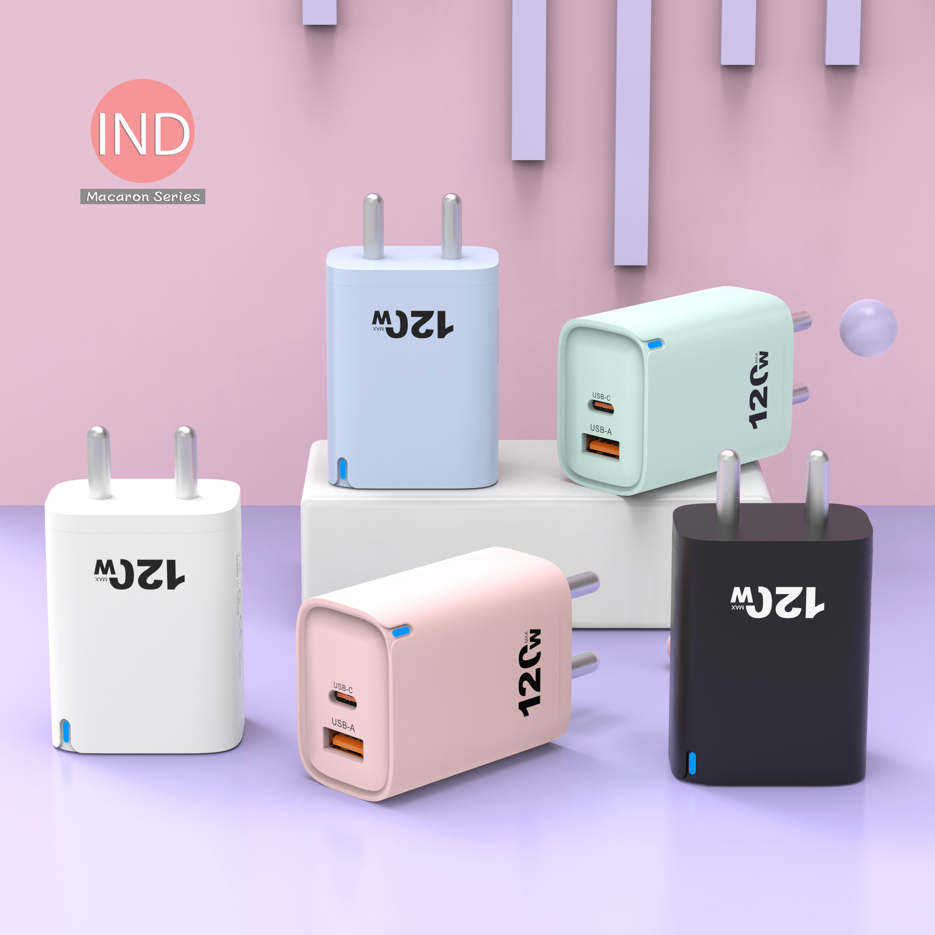 Manufacturer's New Universal Charger Pd20W Full Protocol Mobile Phone Charging Head A+C Multi-Port Super Fast Charging Head