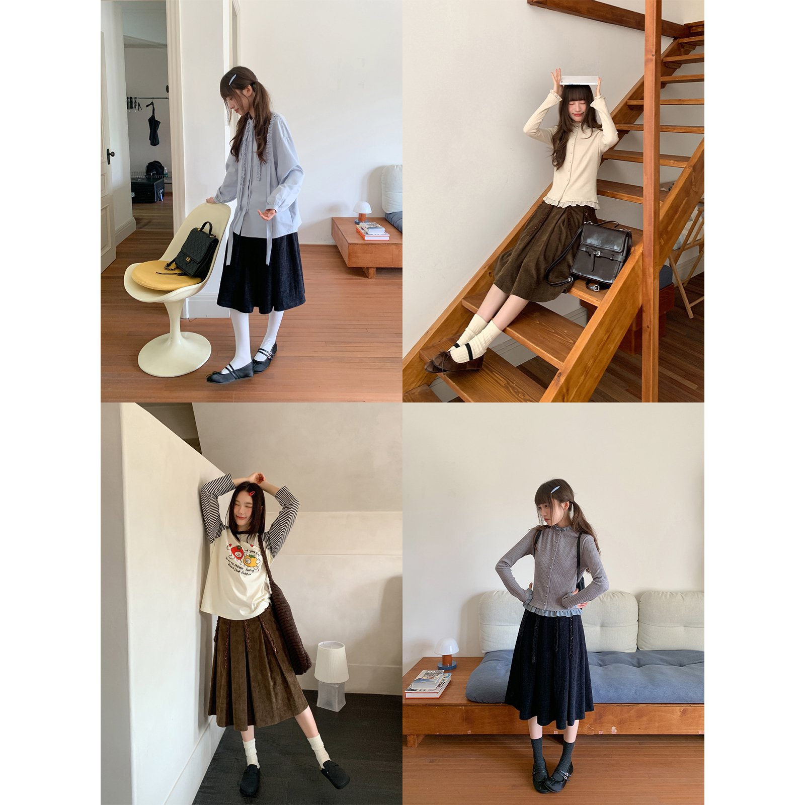 Basic Stereo Lace Skirt for Women Autumn and Winter 2025 New Small Loose Korean Style Pleated Skirt