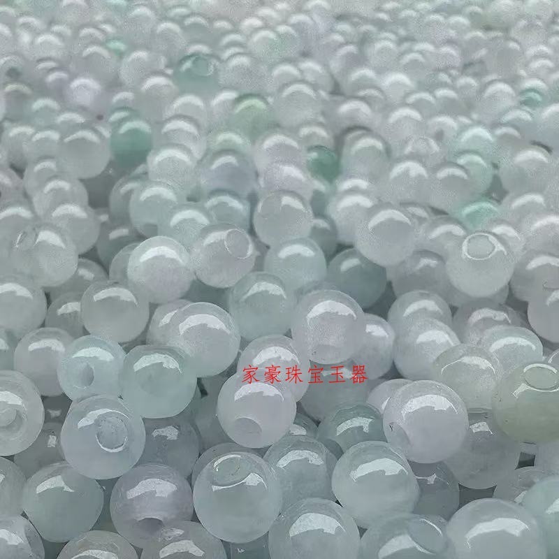 ミャンマー翡翠隔珠氷種翡翠大孔散珠6m玉玉玉玉玉玉diyネックレスブレスレット尾珠|undefined