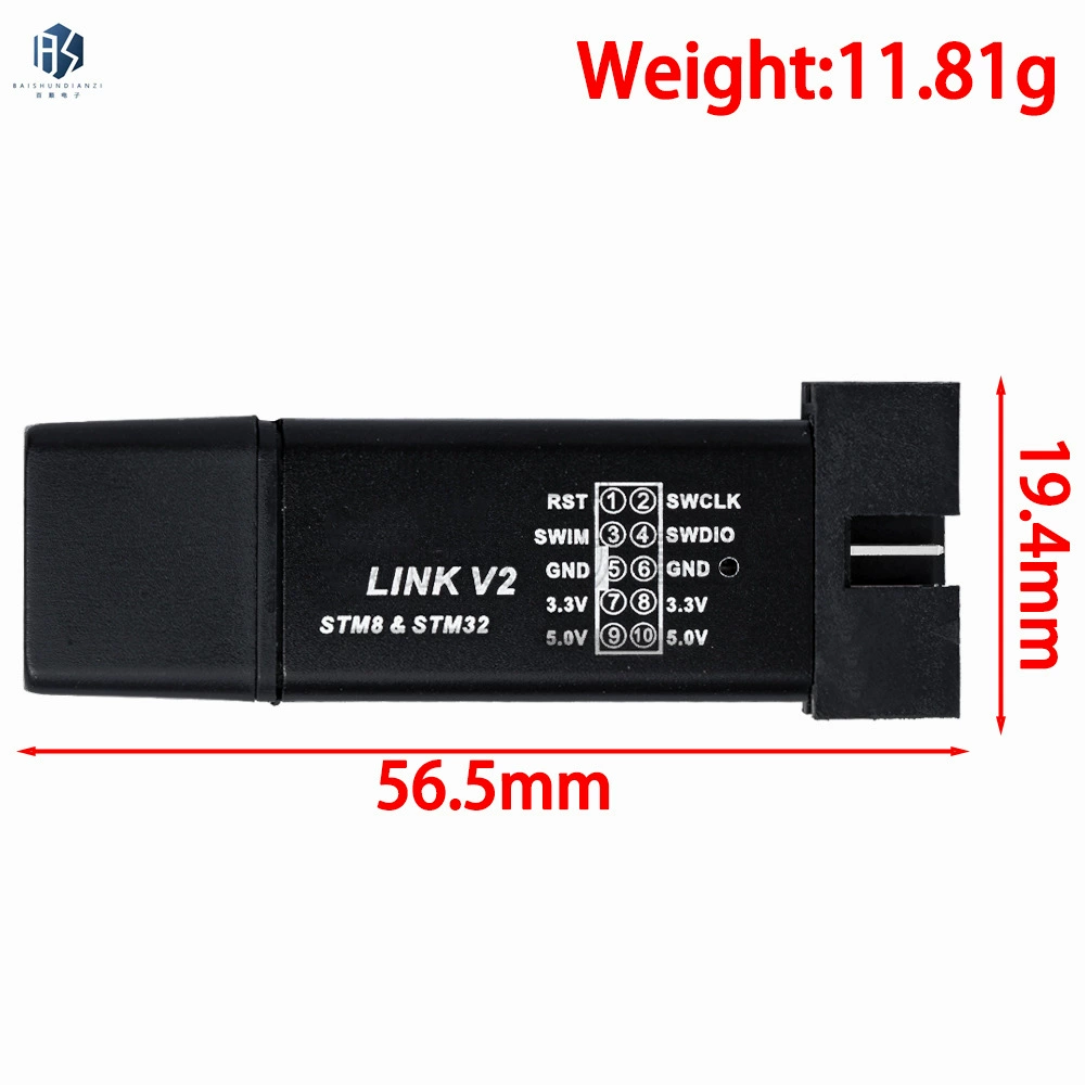 ST-LINK V2 Программатор для STM8/STM32 - Эффективный симулятор и загрузчик для тестирования микросхем от 百顺
