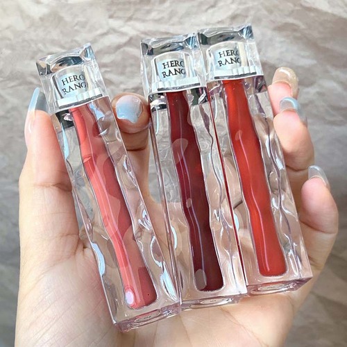 HERORANGE~ Ice Crystalline Mirror Gloss Lip Lacquer, Hydrating, Shiny, Long-lasting, Vibrant Color, Non-staining, Glassy Lip Color