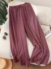 D 10519 High Waist Loose Fit Wide Leg Pants �����������ѝ