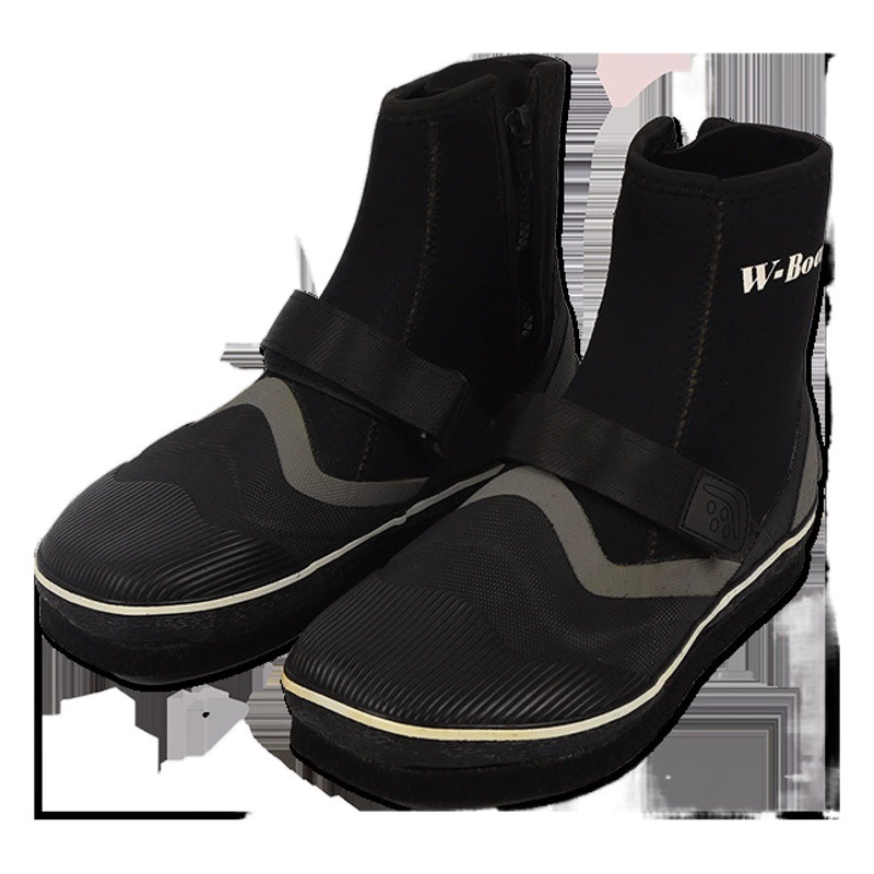 Водные спасательные сапоги с войлочным дном Профессиональные водные спасательные износостойкие противоскользящие утолщенные сапоги для дайвинга Пожарно-спасательные сапоги для спасения от наводнений
