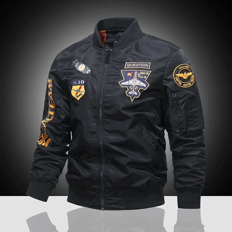 Men's thin jacket for leisure, with embroidery