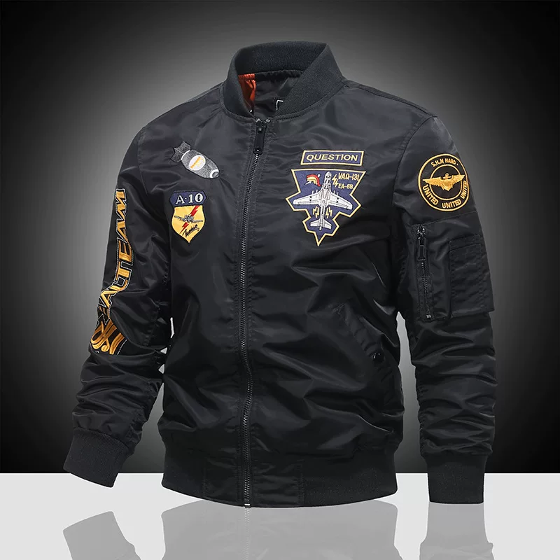 Men's thin jacket for leisure, with embroidery