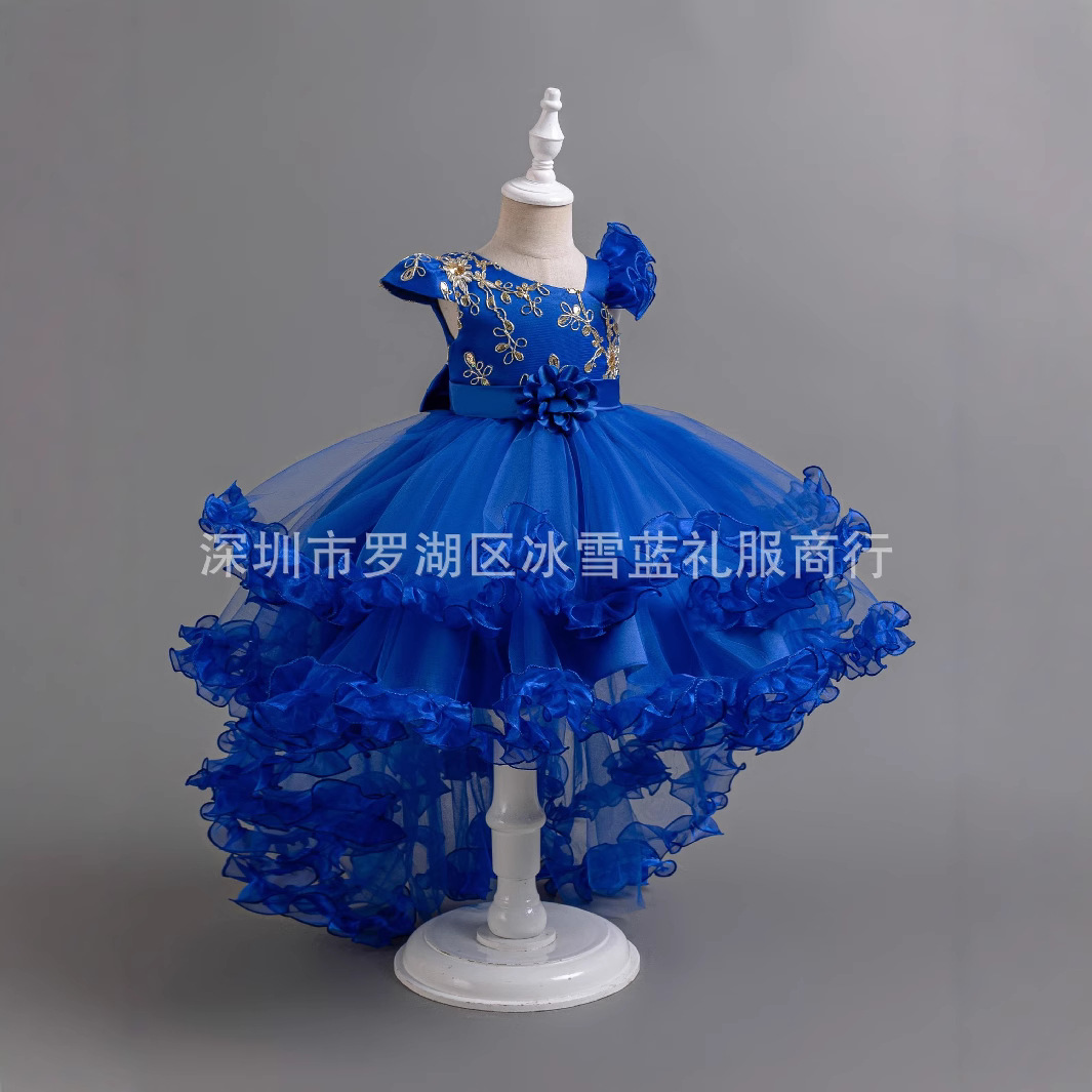Amazon vestido de niñas vestido de princesa vestido de fiesta de cumpleaños vestido de piano espectáculo pastel de malla vestido de niños
