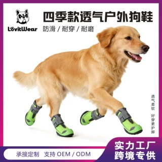 跨境爆款护脚宠物狗鞋防掉耐磨保暖透气硬底鞋大小型犬户外运动鞋