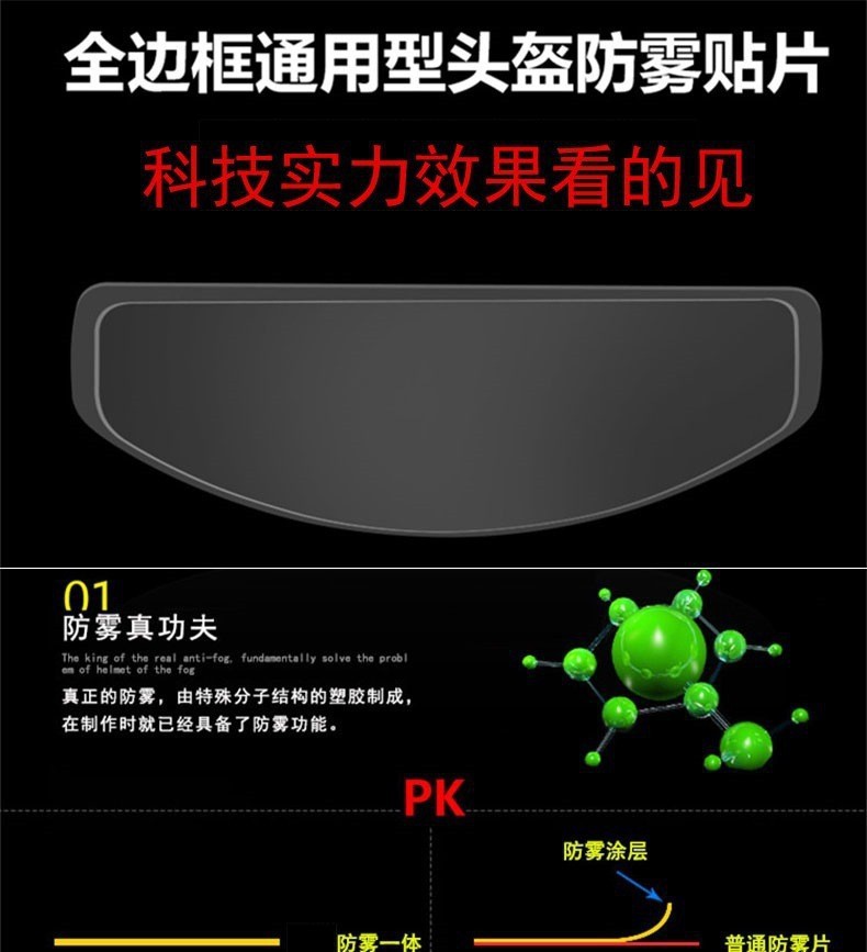 头盔防雨防雾膜