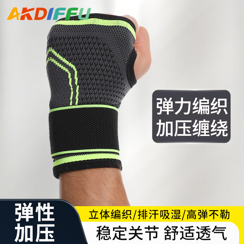 Cross-border Deportes Palma protección de punto de levantamiento de pesas bobinado de presión de protección de la muñeca transpirable que absorbe el sudor protección de la muñeca fábrica al por mayor