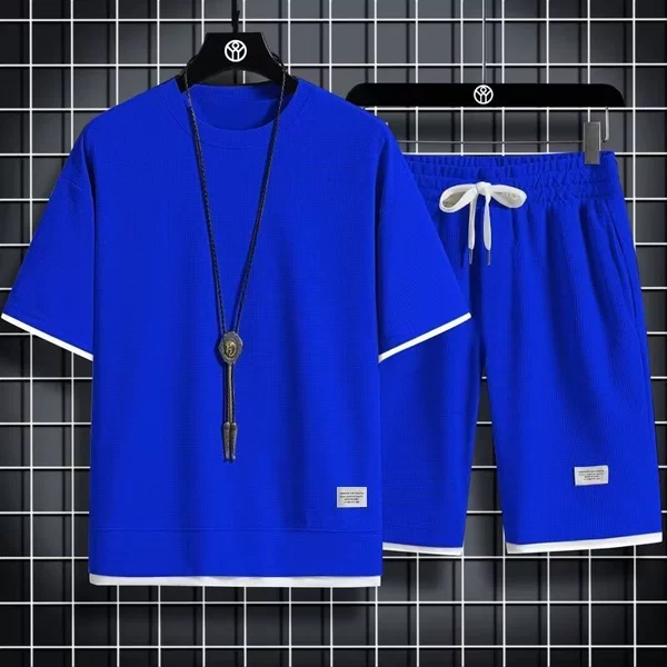 Klein blue short sleeve suit