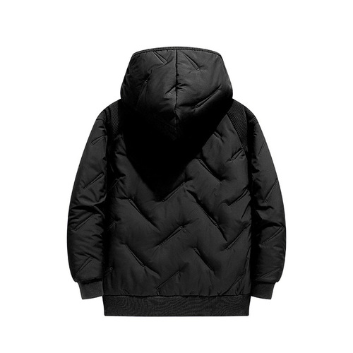 Children's new cotton padded jacket, unisex one-piece cashmere hooded padded coat for middle kids, winter warm pressing floral coat