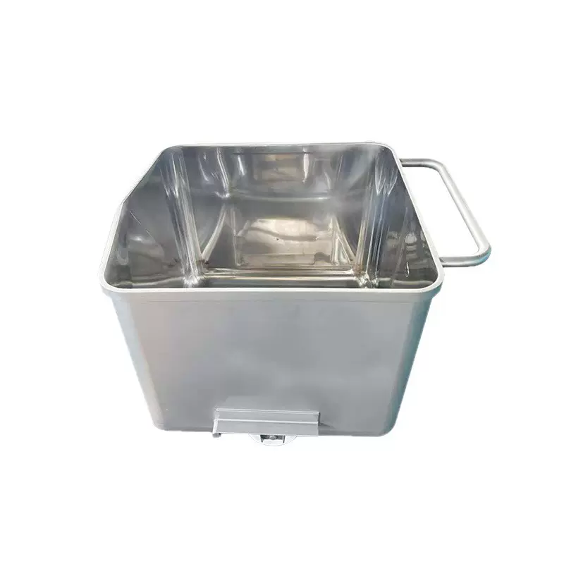 不锈钢桶式运输车 肉制品腌制料车 移动式不锈钢料斗车