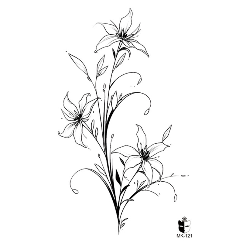 Animal blanco y negro desechable pegatinas de tatuaje belleza pegatinas de tatuaje moda estética patrón de personalidad dama pegatinas de tatuaje