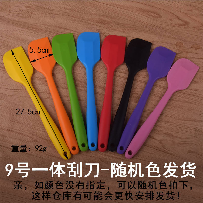 Todo incluido mango translúcido raspador de silicona crema de mantequilla raspador de agitación herramienta espátula para hornear