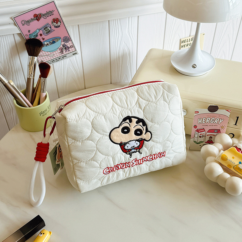 サンリオ ハローキティ ダウン ソフトクラウド 化粧品バッグ 大容量 高価値 ポータブル トラベル ストレージ バッグ|undefined