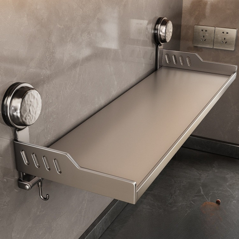 Kitchen Suction Cup Widened Storage Rack Without Punching Wall-Mounted Wall Condiments Household Multi-Functional Supplies Storage Rack