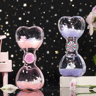 Girl Cartoon Love Oil Drops Apple Drops Neck Rabbit Decompression Hourglass Office Desktop Decoration Ornaments Birthday Gift