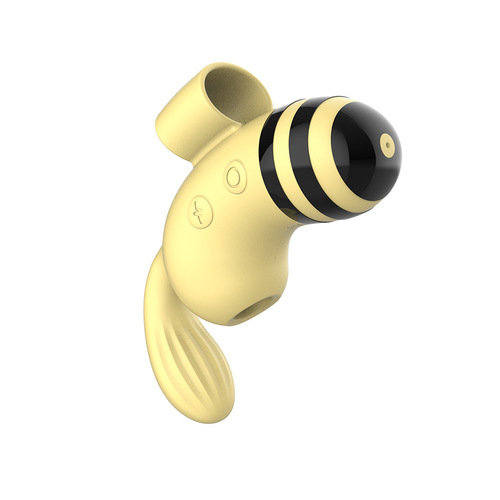 Female bee sucking vibrator, couple's novelty sex toy, clitoral teasing, tongue licking, self-pleasing device, sex accessory for cross-border trade.