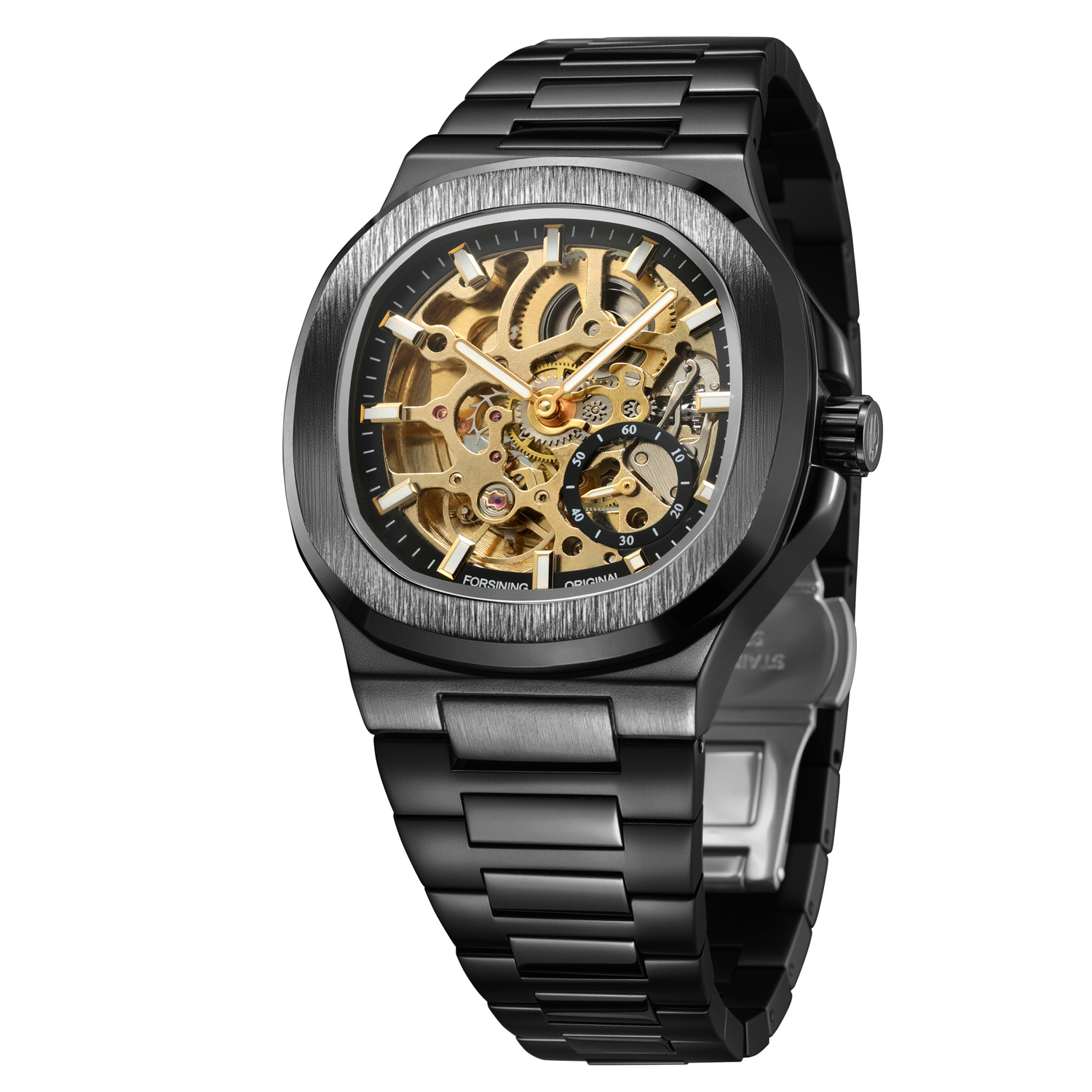 New Forsining European And American Style Men's Fashion Casual Hollow Flywheel Automatic Mechanical Watch_voghion.com