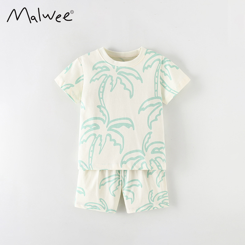 Malwee nuevo traje para niños, diseño de impresión de niños europeos y estadounidenses, suave y transpirable, adecuado para niños de 3 - 8 años de edad.