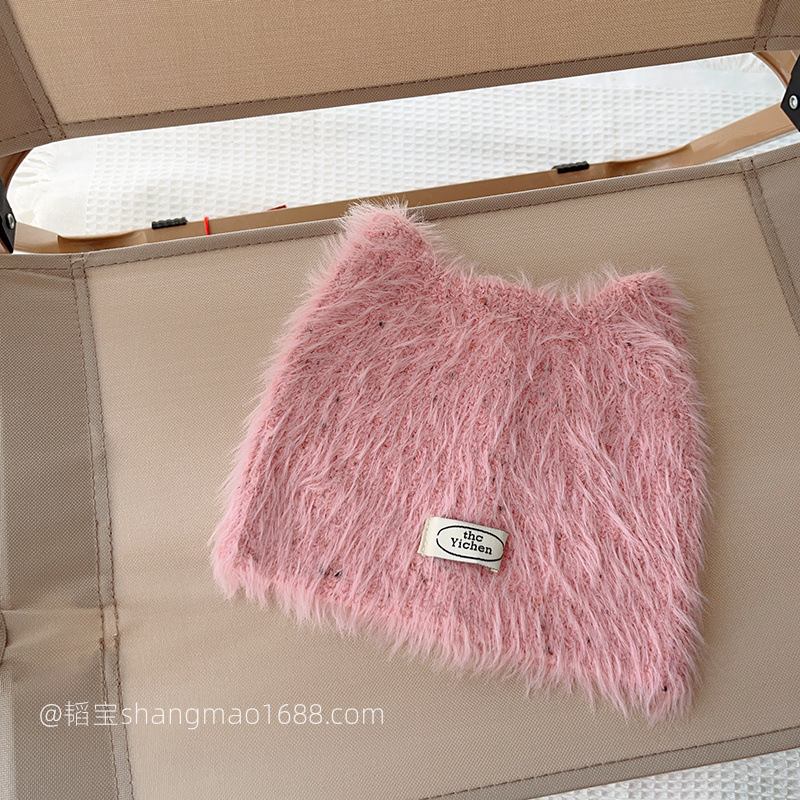 韓国のカラーポイントの布の標識の子供の毛の猫の耳のファッションの帽子の秋冬の赤ちゃんの保温の冷たい帽子のニットの帽子の潮|undefined