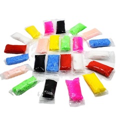 Single-color 4g red, green, black, white, rice yellow, blue pearl clay snowflake clay children's handmade modeling clay accessories factory