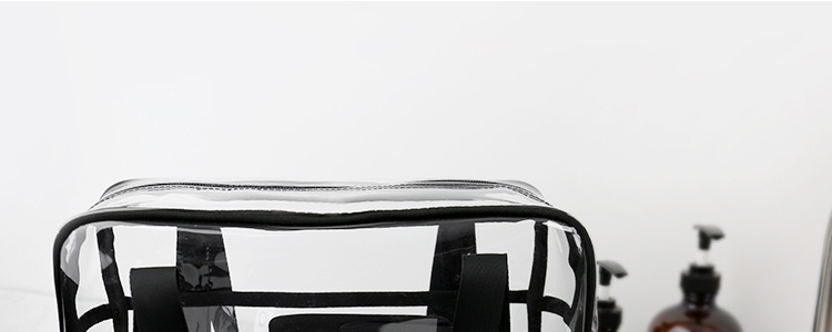 Transparent PVC Tote Bag Large Capacity Waterproof Zippered Jelly Bag Foldable Storage Handbag specifications