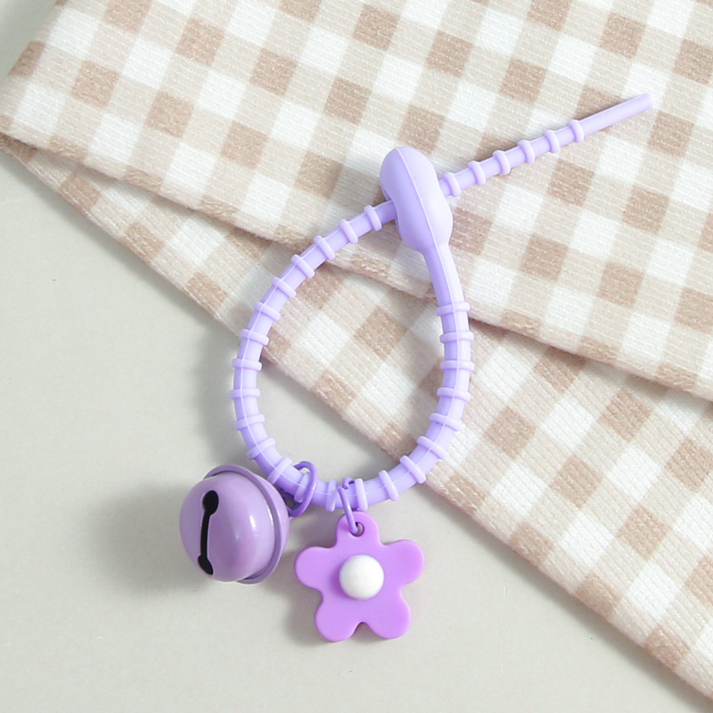 カラフルなドーパミンシリコーンタイフラワージュエリー diy ペンダント小さな新鮮な女性のバッグ人形キーホルダーペンダント|undefined
