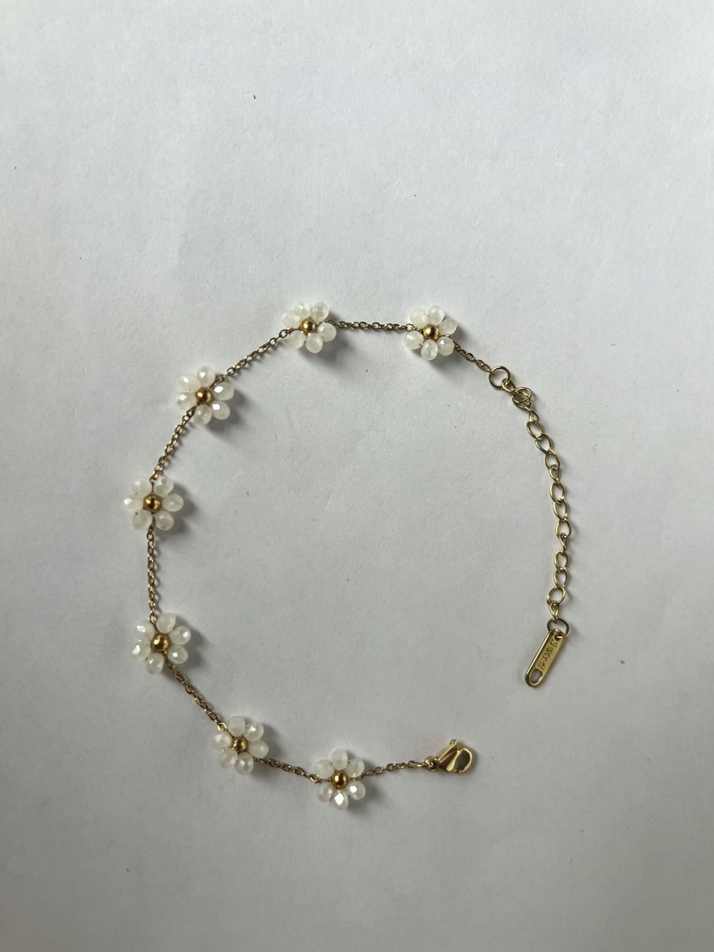 Boemia transfronteriza collar de cuentas pulseras tobillas hechas a mano niña pequeña flor perlas de vidrio titanio conjunto de joyería de acero image 8