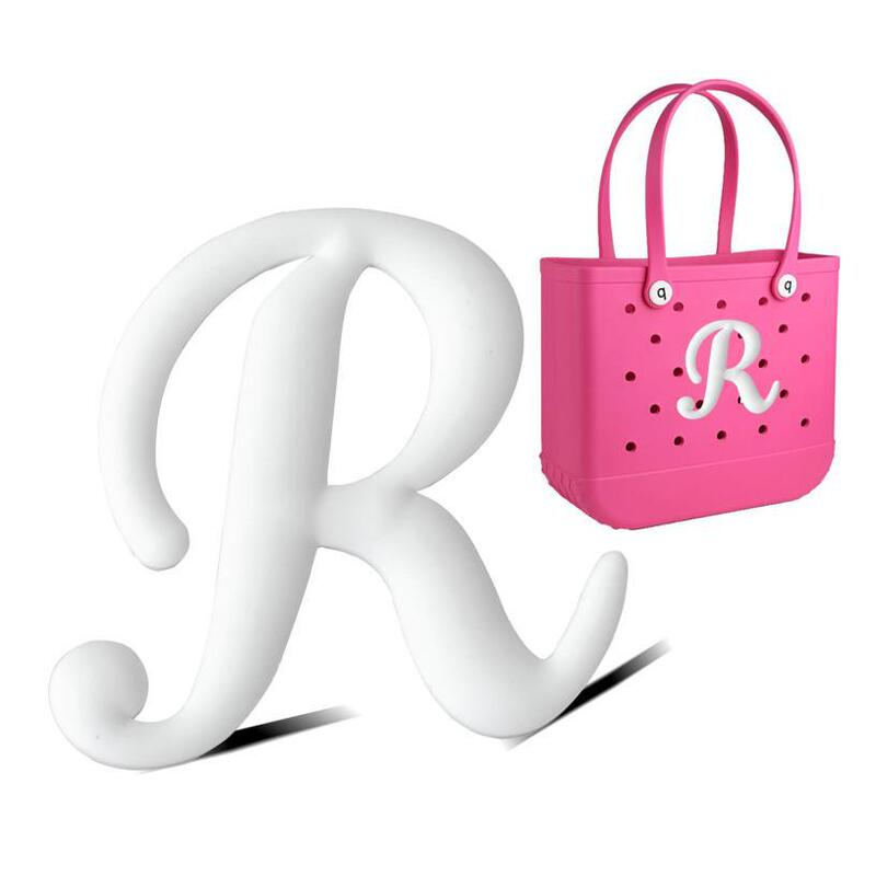 Letter Bag Buckle Hole Bag Letter Charm/Simple Southern Universal Bogg Rubber Beach Tote