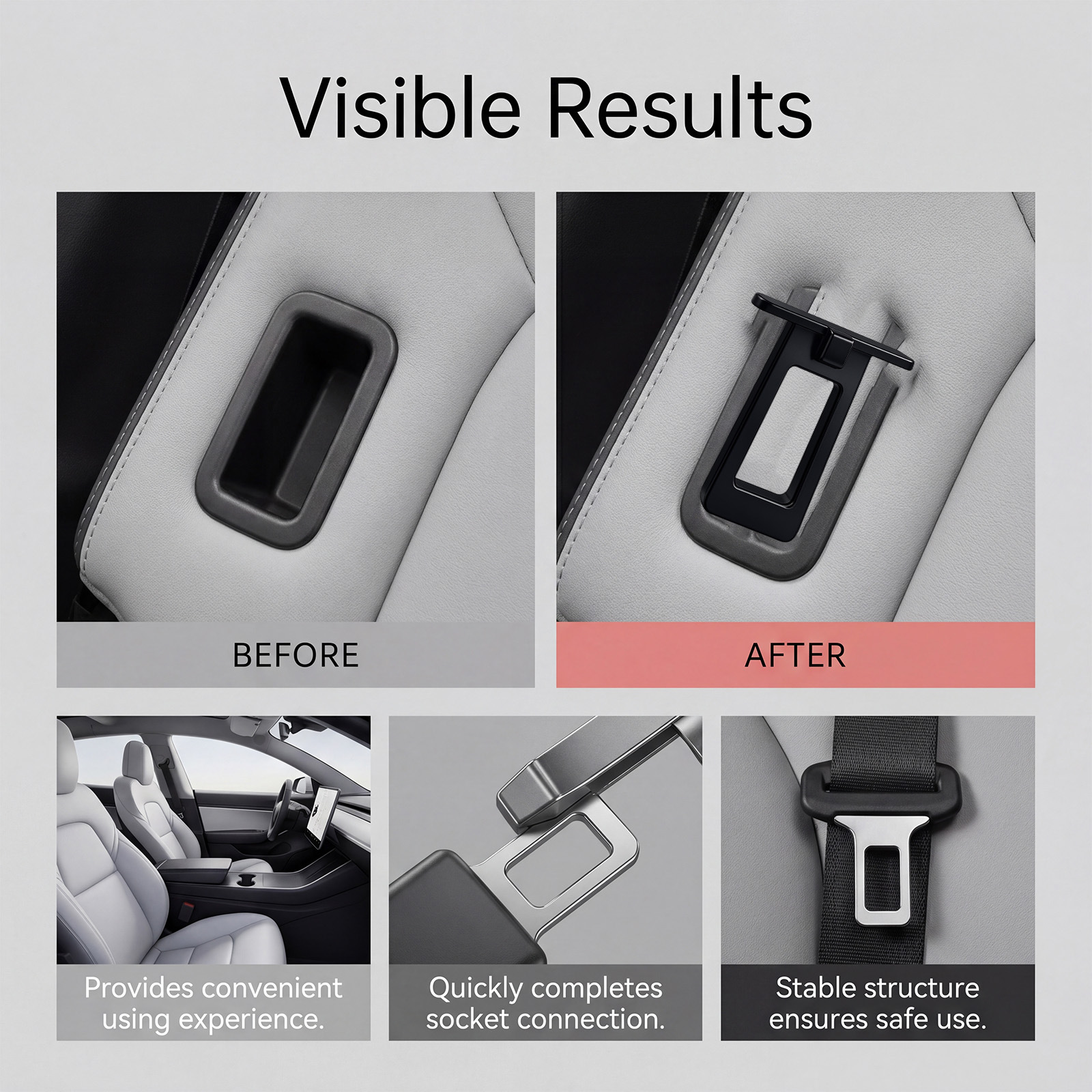 Car seat belt insert, no modification required, universal design for easy installation and use, suitable for various car models, a must-have for safe driving