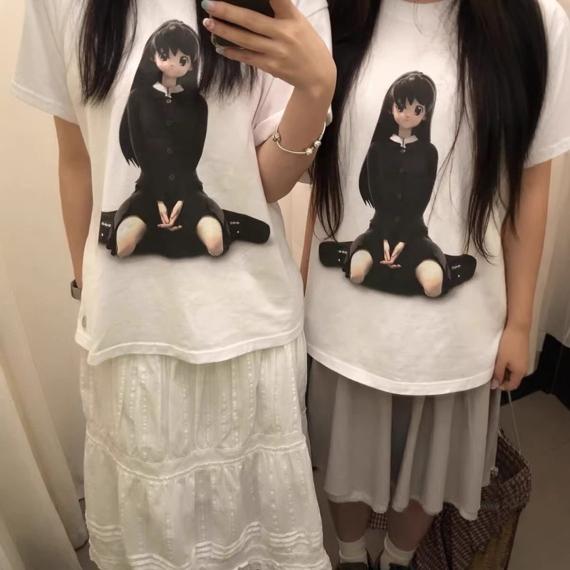Now Available: Korean Designer Coys*O Cartoon Pattern Short-Sleeve Korean-Style Women's Clothing with a Youthful College Style and Cartoon Girl T-Shirt Now Available: Korean Designer Coys*O Cartoon Pattern Short-Sleeve Korean-Style Women's Clothing with a Youthful College Style and Cartoon Girl T-Shirt