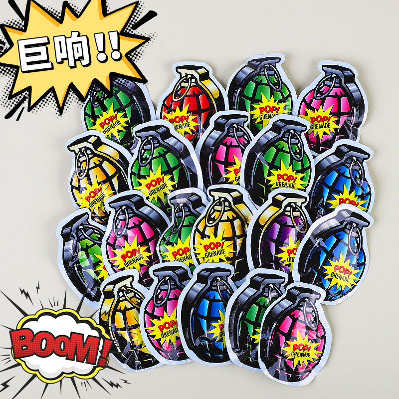 Automatic inflatable grenade small fried bag creative trick small toy self-explosive grenade model spoof explosive props Automatic inflatable grenade small fried bag creative trick small toy self-explosive grenade model spoof explosive props