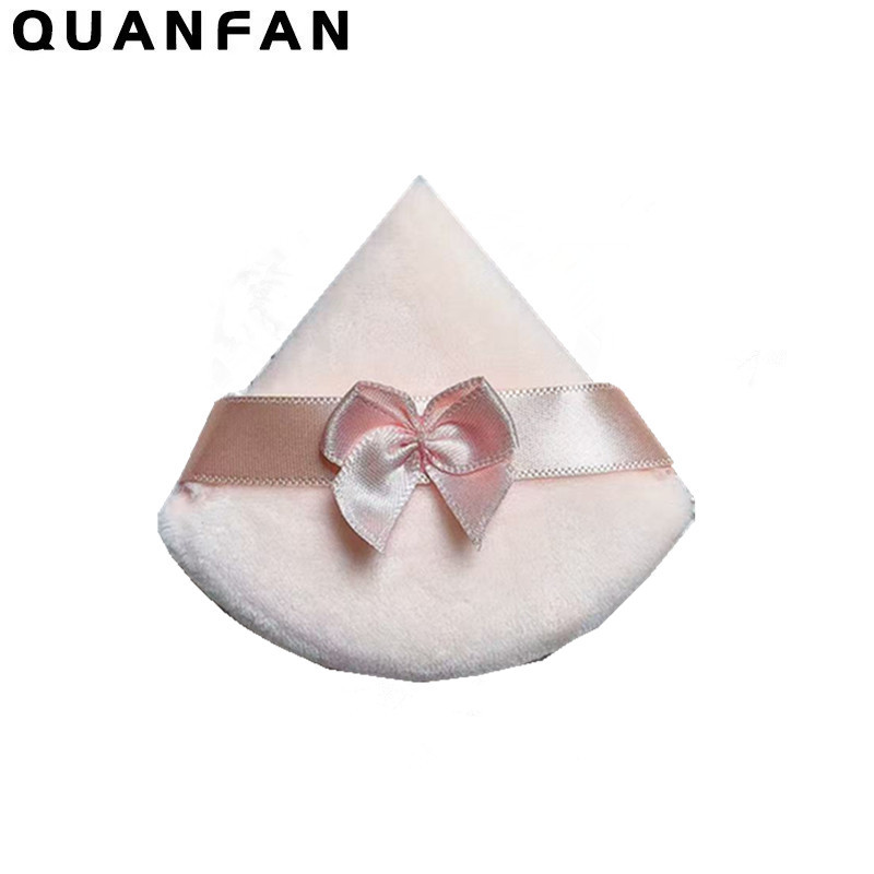 Nuevo triángulo negro soplo de polvo seco en forma de abanico de soplo de maquillaje soplo de polvo de miel mojado y seco herramientas de maquillaje de doble uso transfronterizo exclusivo