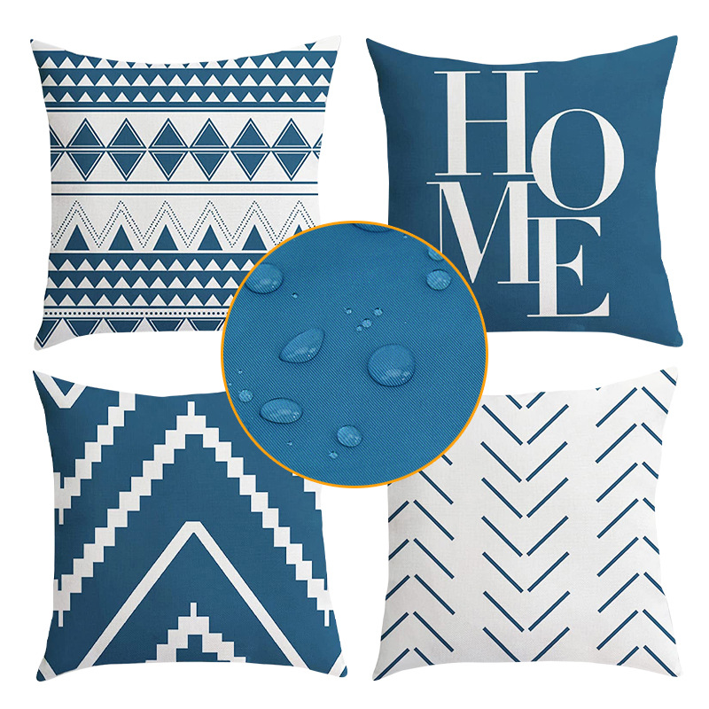 亞馬遜熱銷抱枕套ins風雙面圖案防水戶外抱枕套不含芯批發