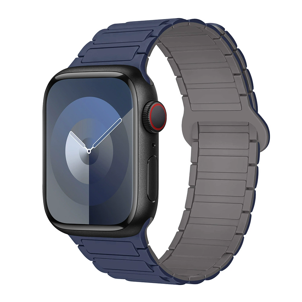 Подходит для Apple Watch1-11 поколения/Ultra3/SE3 второго поколения три бусины силиконовый магнитный ремешок