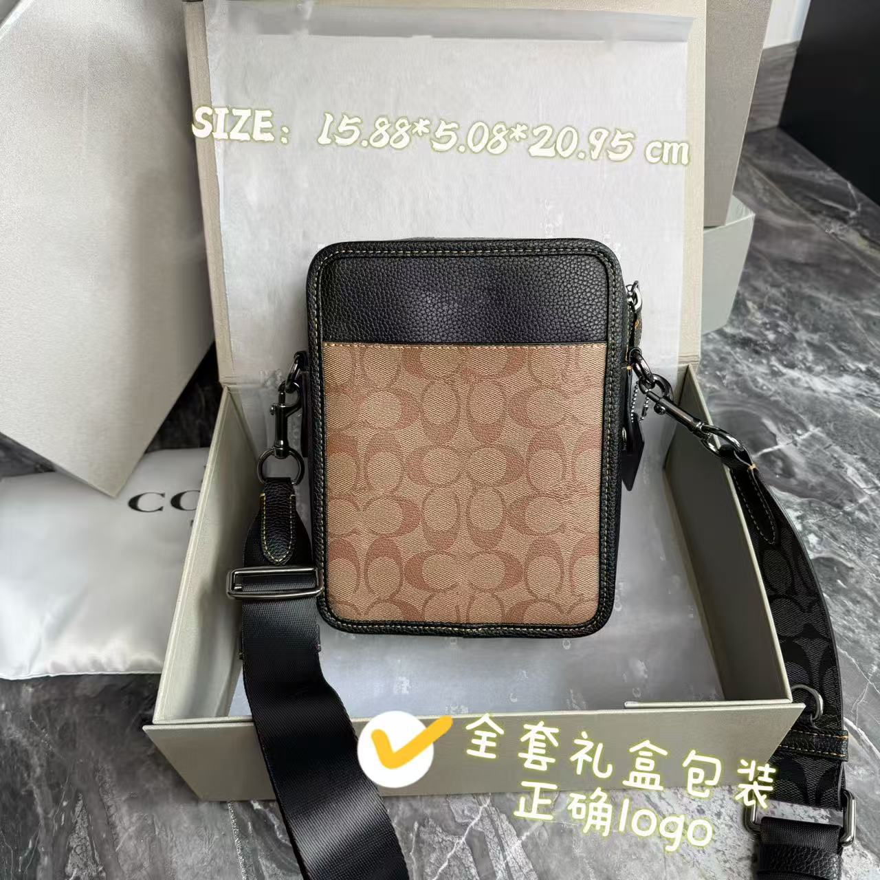 Nuevo bolso de cámara de hombre europeo y americano, moda clásica impresión de hombro mochila de viaje de negocios, bolsa de correo de viaje