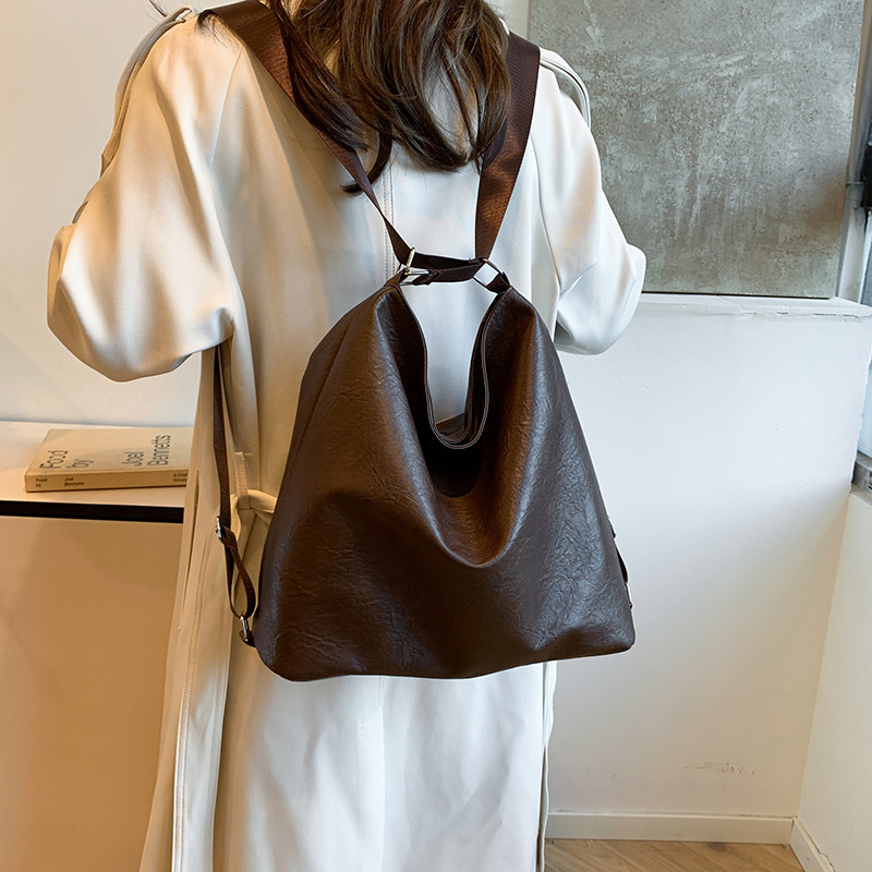 Retro gran capacidad versátil ins coreano de textura de viaje bolso de hombro para mujeres otoño y invierno 2024 nueva bolsa de mano