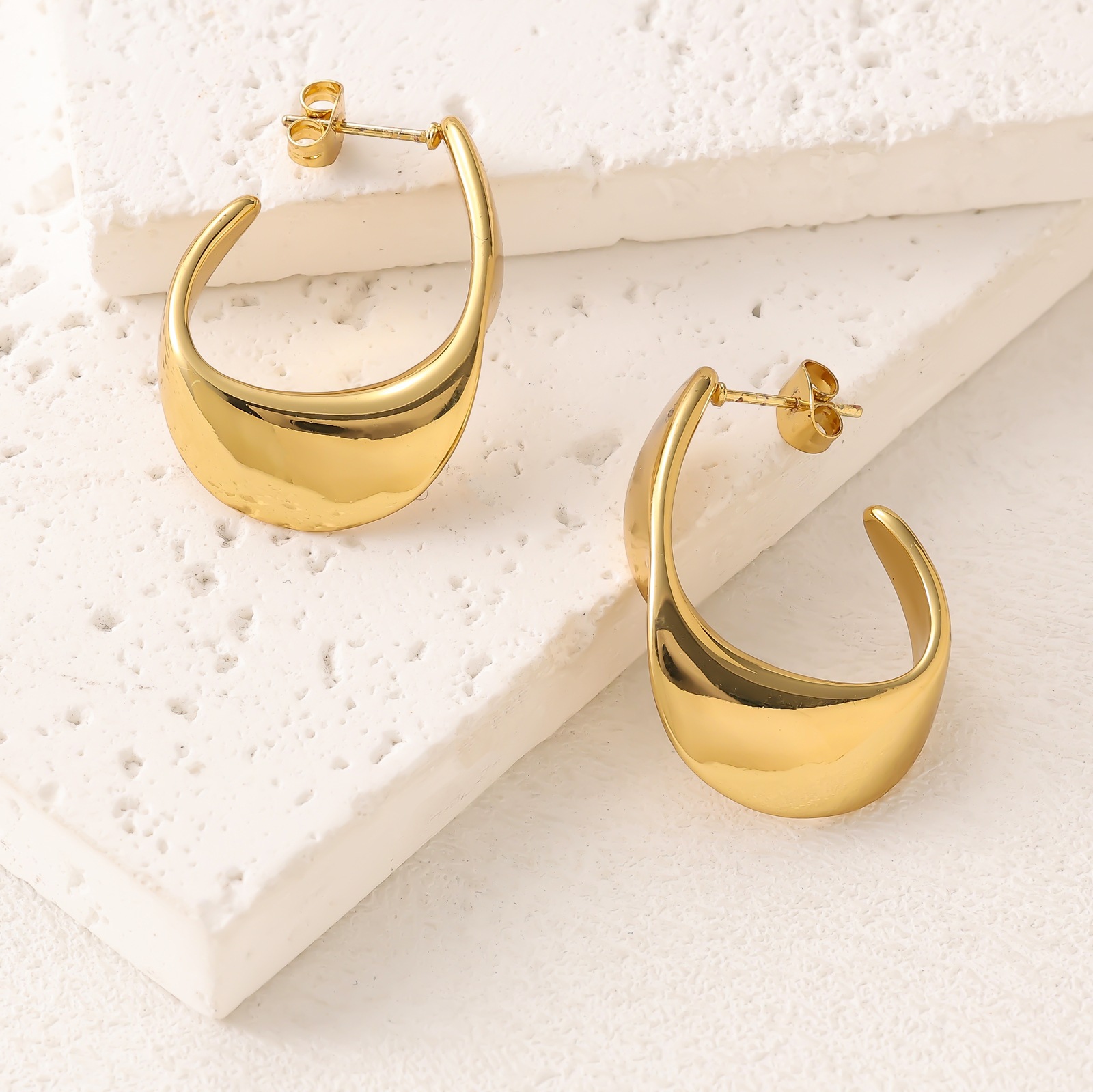 Men’s Titanium Stud And Hoop Earring Set Hypoallergenic Daily Wear_voghion.com