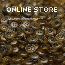 半透四眼纽扣咖啡色树脂辅料针织开衫袖领扣衬衣POLO衫休闲衣扣子