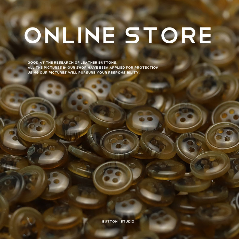 半透四眼纽扣咖啡色树脂辅料针织开衫袖领扣衬衣POLO衫休闲衣扣子