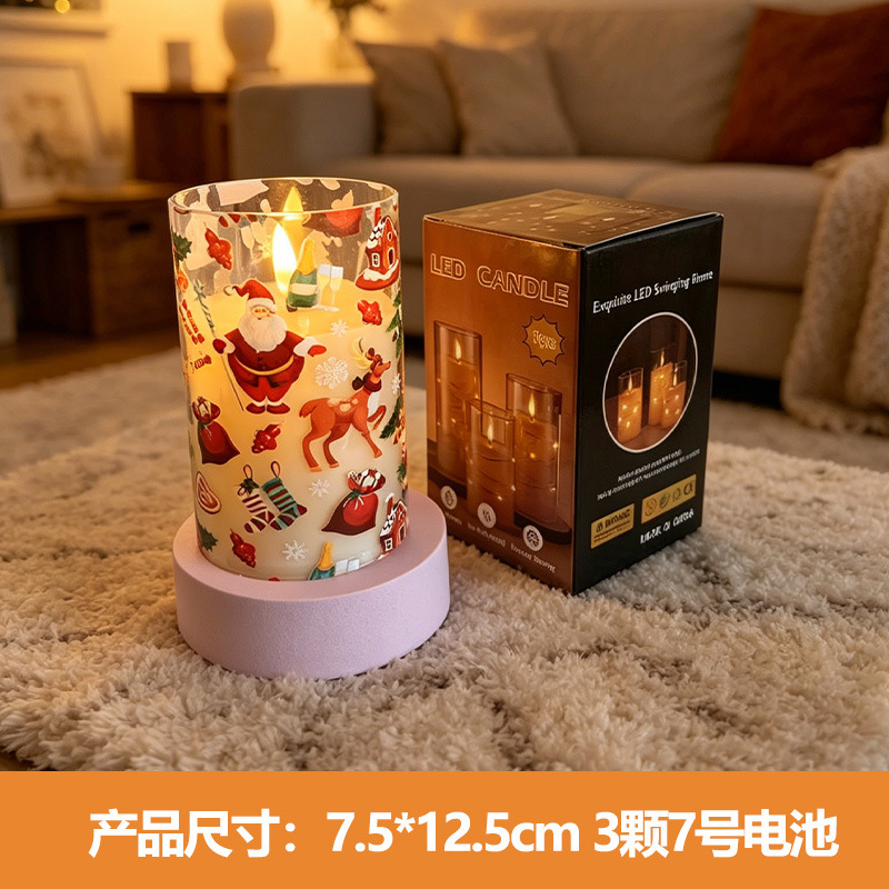 Lámpara de vela electrónica transfronteriza LED cera simulada fiesta de Navidad decoración de cumpleaños sin humo luz de atmósfera personalizada