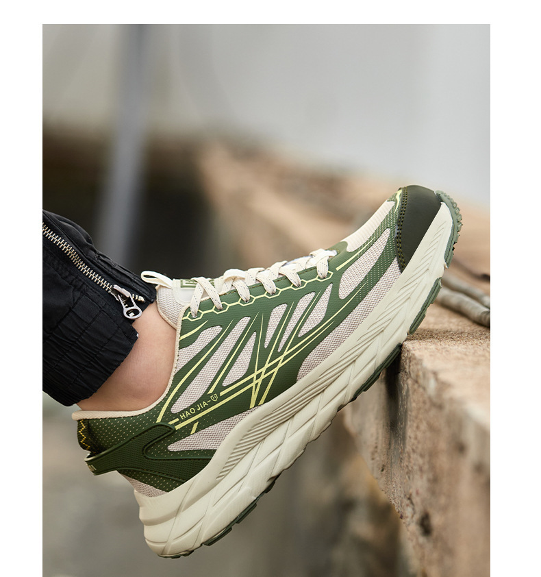 Men Special Work Shoes Haojia New Lightweight Breathable Wear-Resistant Steel Toe Safety For Men Anti-Smash Anti-Puncture Protective Work Shoes_vogvips.com