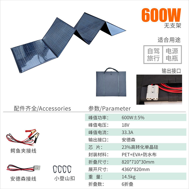Солнечная панель Jianchen 600W 18V