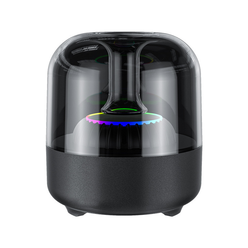 Harman KardonワイヤレスガラスBluetoothスピーカー、ポータブルミニサブウーファー、雰囲気照明小型スピーカーに最適|undefined