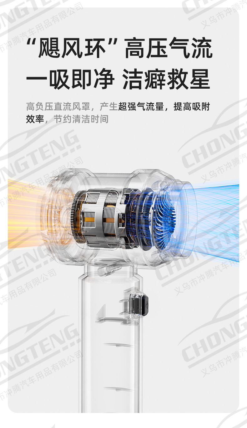 [Premium Selection] Car Vacuum Cleaner Handheld Small Wireless Dual-Use Blowing and Vacuuming Machine with Super Strong Suction for Car and Home Use