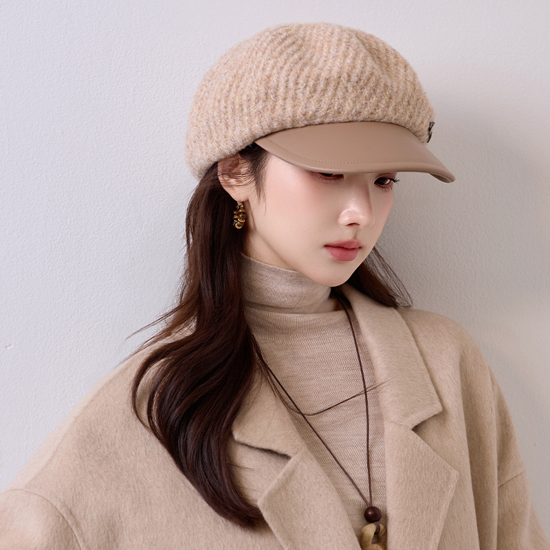 여성 가을 겨울 복고풍 베레모 심플 데일리 방풍 보온 프리사이즈 모자